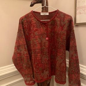 Jaeger chenille cardigan size L